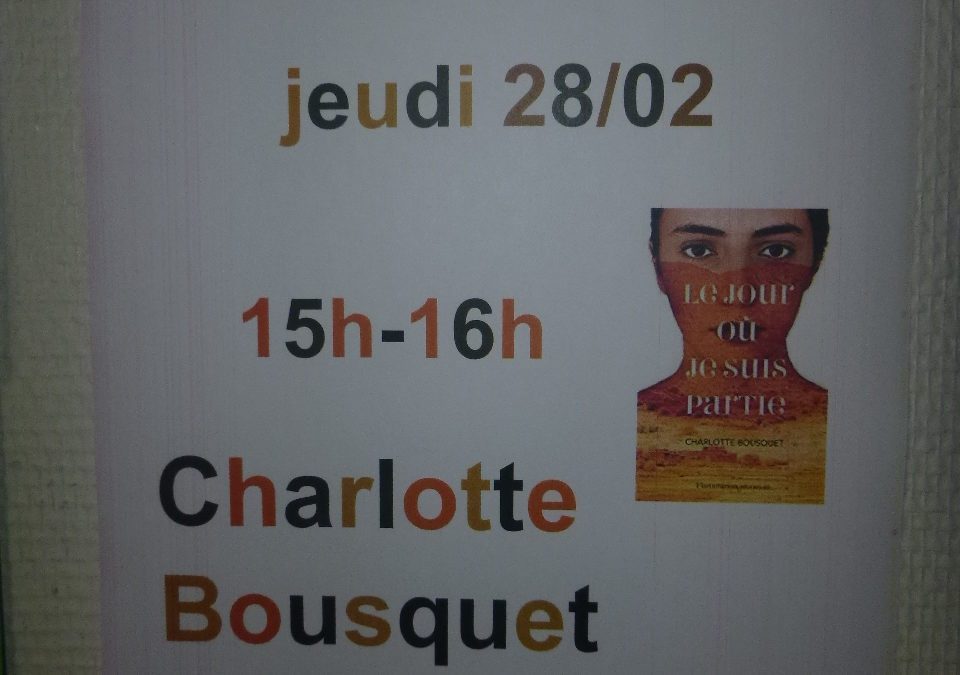 Prix T@page 2019  Rencontre avec Charlotte Bousquet